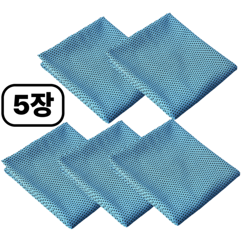 핫데일리 스포츠타올 대형 헬스수건 5개, 스카이