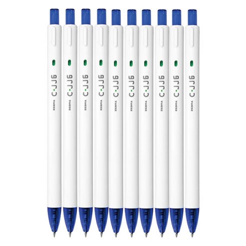 제브라 레인보우 클릭 젤 펜 0.5mm C-JJ6, 10개, 블루