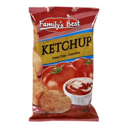 패밀리스 베스트 케첩 감자칩 130g/4.6oz. 가방 (캐나다에서 수입) Family’s Best Ketchup Potato Chips 130g/4.6oz. Bag (I, 1개, 130g 패밀리레스토랑가자 Best Top5