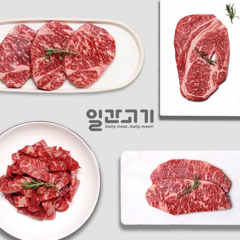 일간고기 [일간고기][냉장]한우 1등급 200g 구이/정육, 1개