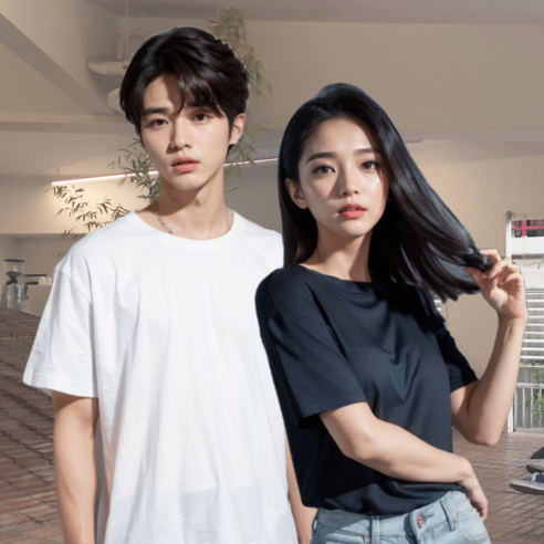 높은 퀄리티의 면 소재와 신선한 화이트계열 컬러로 완성된 티센스 헤리라운드