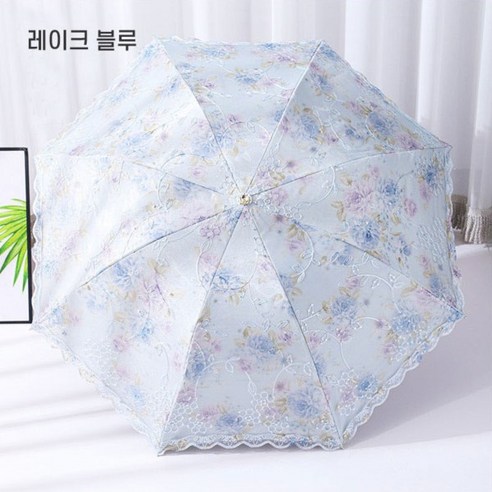 엄마양산 가벼운 장미 자수 방수양산
