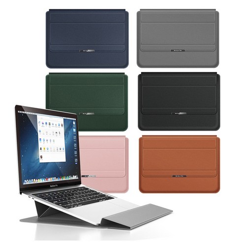 내구성 있는 가죽과 세련된 디자인의 루톰 맥북 삼성 LG그램 노트북 가죽 거치대 파우치 가로형으로 노트북을 안전하고 편리하게 보호하고 휴대하세요.