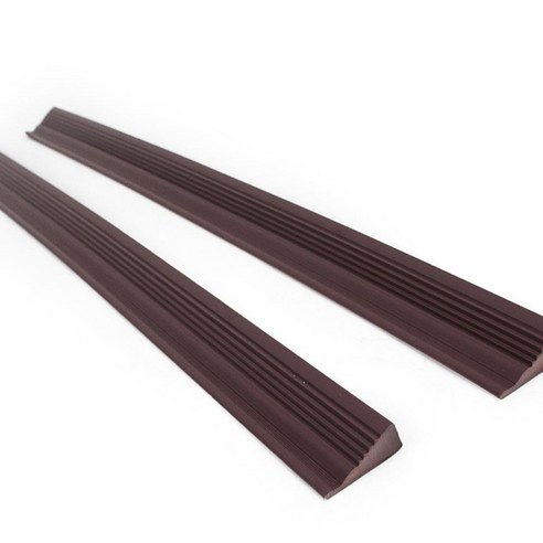 진갈색 안전 도어 2개 입 경사 휠체어 문턱 받침 0.8CMX46CM 휠체어경사로