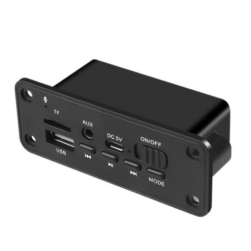 힘을 가진 널 5V 단위 오디오 단위 선수 FM 라디오 지원 MP3 USB TF, 85x32x33mm, 플라스틱, 검은 색 널오디오 Best Top5