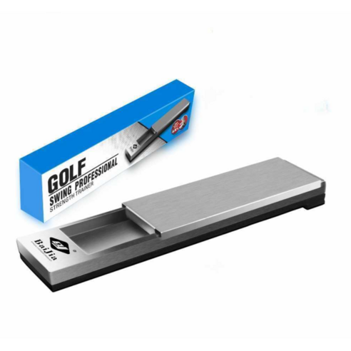 골프 스윙 연습 슬라이드 왼발 지면 반력 체중이동 세트, 1세트, 실버