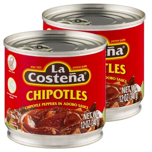 라코스테냐 치폴레 페퍼 인 아도보 소스, 340g, 2개