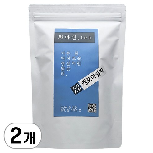 차마신티 캐모마일차 티백 부드럽고 은은한 수면에 좋은 잠잘오는 꽃 차, 2개, 1g, 50개입