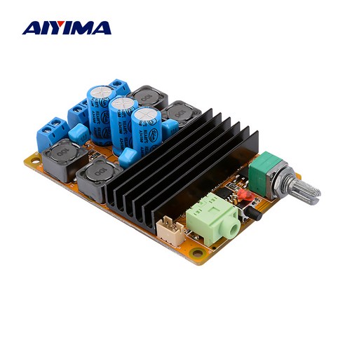 AIYIMA 앰프 TPA3116 가정용 파워 앰프 오디오 보드 2x100W 디지털 스테레오 미니 앰프(MCU 지능형 소프트 컨트롤 포함)