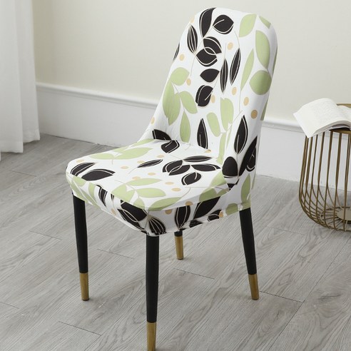 의자 커버 대호형 이형 반원 등받이 일체 의자 커버 가정용 탄력 통용 사계절 탁자 의자 커버, 한창 나이