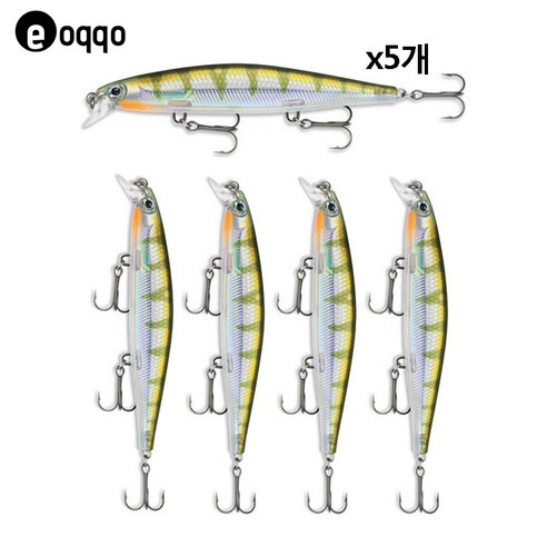 eoqqo 슬로우 플로팅 미노우 110mm 13g 루어낚시용품, G형 5개