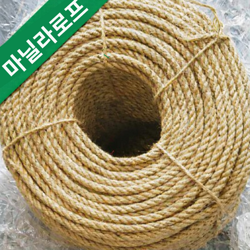 한성다이노 조경용로프 인테리어용 마닐라로프 (42mm 100M) 밧줄 동아줄 삼줄 줄다리기용 두꺼운밧줄, 42mm