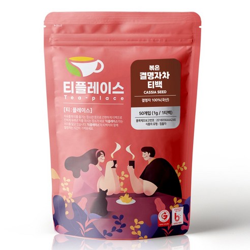 티플레이스 국산 100% 볶은 결명자차 삼각티백 전통차 허브차, 2개, 50개입, 1g