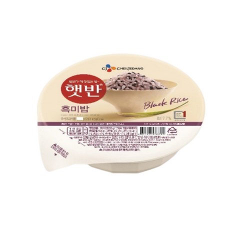 햇반 흑미밥 작은공기, 130g, 36개