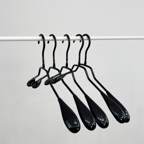 논슬립 철제 코팅 옷걸이 바지걸이 상의 옷걸이 5P, 1개, E1. 자켓/정장 옷걸이 블랙 5P