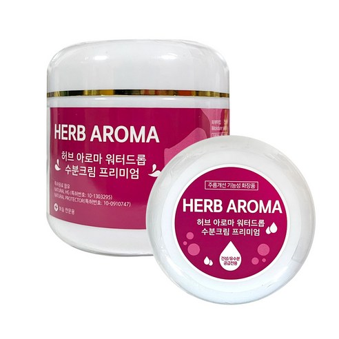 워터드롭 수분크림(300ml) x1개 허브 아로마 수분 크림 피부 보습, 1개, 300ml