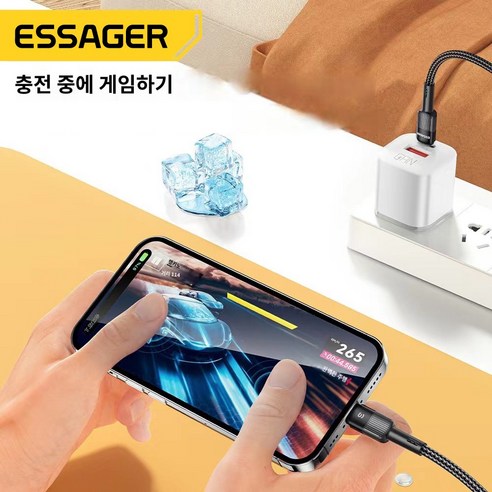 Essager 29W C to 라이트닝 PD 고속충전 케이블