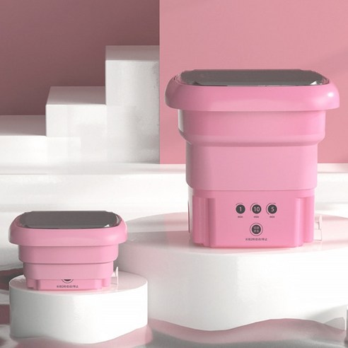 휴대용 접이식 세탁기 초소형 여행용 속옷 배수 버킷 양말 의류 캠핑 가전 제품, 11.분홍색 - UK