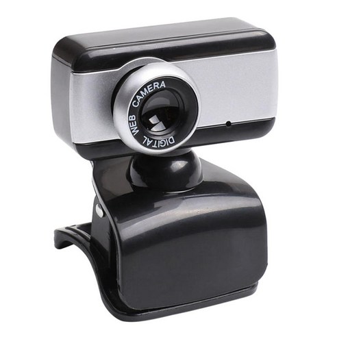 PC USB HD 카메라 디지털 웹캠 온라인 강의 회의, 6.3x4.5x5.2CM, ABS, 블랙 그레이