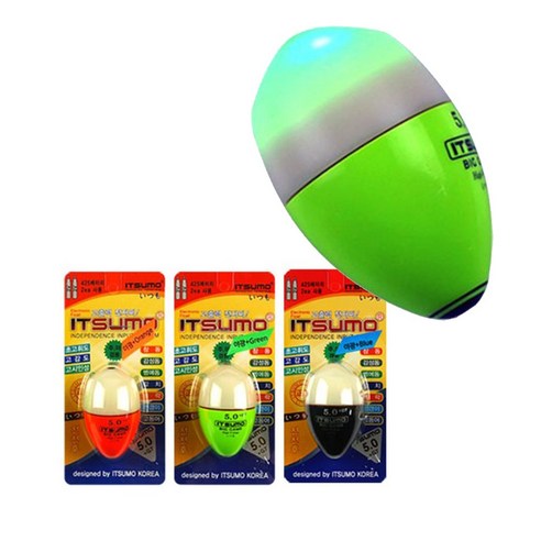 이쯔모 전자찌 고출력 구멍찌 주야겸용 완벽 방수찌 야광 오렌지 1개 구멍전자찌