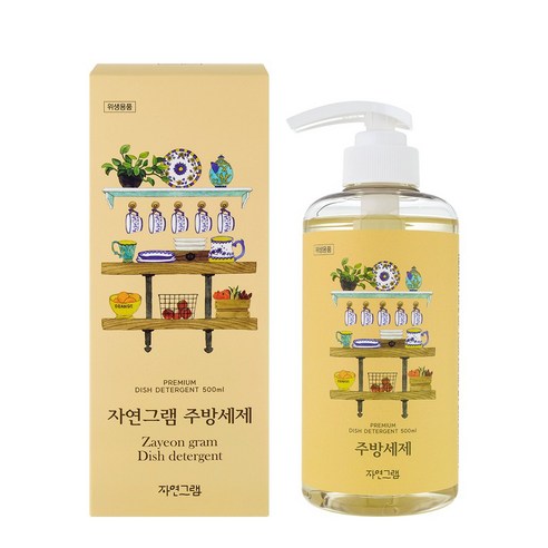 자연유래성분 자연그램 1종 주방세제 500ml 아기젖병세제, 1개