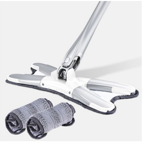 (걸레홀더 포함) 유니젯 핸즈프리 노터치 짤스비 트위스트 대걸레 초간편 탈수 극세사 물걸레 밀대 청소기 + 리필걸레 3p, 1개