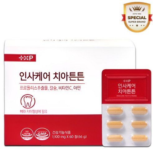 잇몸 내려앉음 치아건강 치아형성 칼슘영양제, 1개, 60정