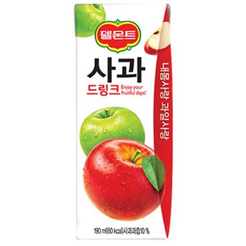 델몬트 드링크 사과, 190ml, 16개