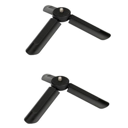 2x 미니 삼각대 Selfie 스틱 Monopod 안정기 핸드폰, 87mm, 블랙, 플라스틱