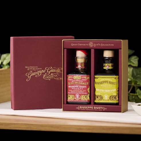 미식가를 위한 특별한 선물, 쥬세페쥬스티 올리브오일 & 발사믹 식초 세트 주세페주스티올리브오일