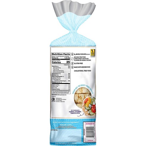 나트륨 걱정 없이 즐기는 건강한 라이프스타일, 퀘이커 솔트 프리 라이스 케이크