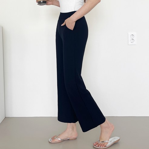 가비진 여성용 썸머 여름 킹스판 밴딩 팬츠 일자 와이드 빅사이즈