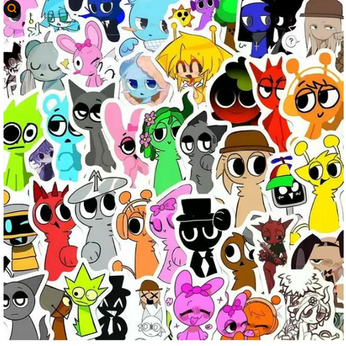 스프런키 스티커 스프렁키 인크레디박스 sprunki 스프룬키, 1개, 단일품목 데코/포장용품