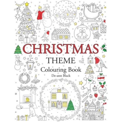 Christmas Theme Colouring Book Paperback, Independently Published, English, 9798694927451