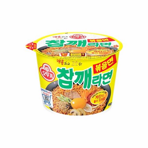 오뚜기 참깨라면 볶음면 큰컵 110g, 6개