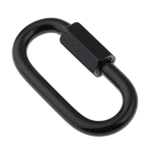 SJSHOP 스테인레스 스틸 퀵 링크 스크류 체인 패스너 잠금 후크 Carabiner, 블랙