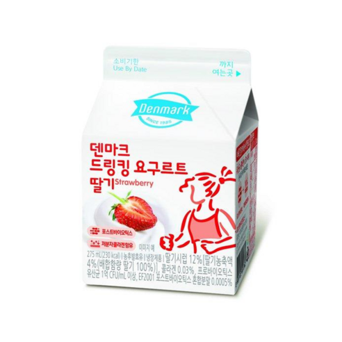 동원 덴마크 드링킹 요구르트 딸기275mlx12개, 275ml, 12개