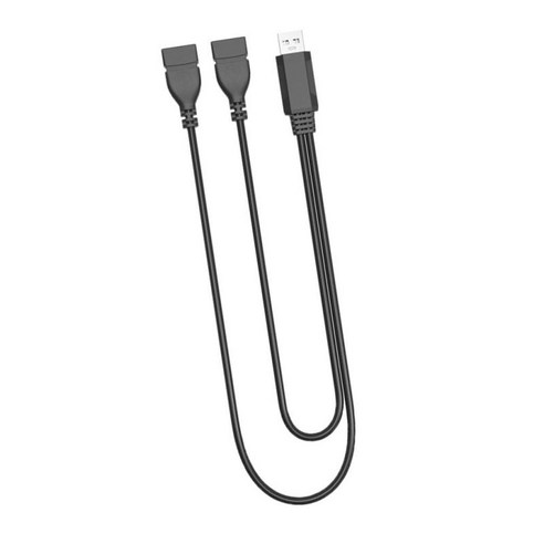 USB 2.0 A Male To 2 Dual USB Female 잭 Y 분배기 허브 전원 케이블, 설명, 블랙, 설명