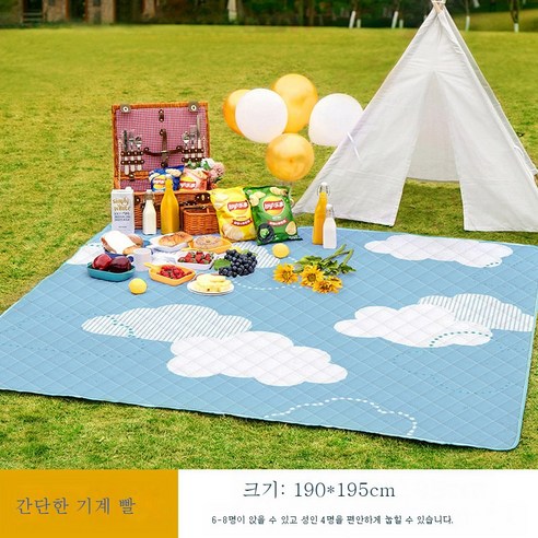 DFMEI 피크닉 매트 아웃도어 방수 텐트 매트 피크닉 피크닉 피크닉 방습 매트 풀입니다평방석입니다., 구름 이름입니다 (190*195cm)）