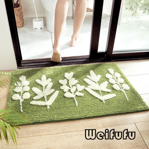Weifufu 러그 욕실발매트 산뜻하고 심플한 욕실 흡수성 미끄럼 방지 매트, 스타일 3