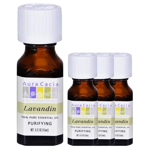 아우라카시아 퓨어 에센셜 오일 퓨리파잉 라벤더, 15ml, 4개