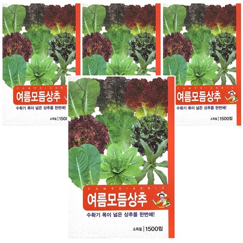 사용안함X 여름모듬상추 씨앗 4개입, 2개