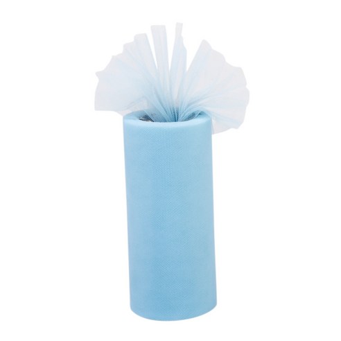 Tulle Tutu Garland 레이스와 활을 가진 공주 테이블 스커트 샤워 공주 생일 파티 장식, 하늘색, 설명