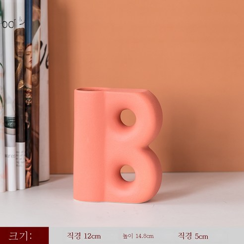 DFMEI 북유럽 Ins풍 심플한 도자기 개성 꽃병 말린 꽃꽂이 장식품 거실 민박 예술 가구 장식품", Cyn-Cai 예[B형] 단풍 레드".
