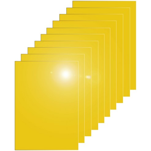 다한진 컬러 아크릴 A3(297mm420mm*2T) 두께2mm 미술용 그리기판 DIY용, 10개, 노랑색