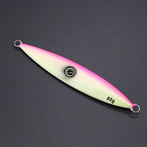 JC CASTFUN-해수 금속 지깅 미끼 슬로우 점프 피쉬 스푼 80g 100g 120g 150g 200g 1pc, pink Glow