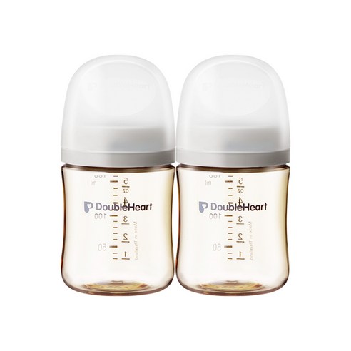 더블하트 모유실감 3세대 PPSU 모먼트 젖병 트윈팩(젖꼭지미포함), 오후의베이지, 160ml, 1세트