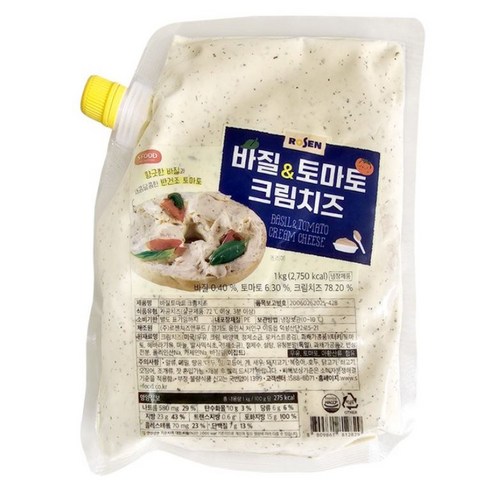 로젠치즈 바질 토마토 크림치즈 1kg, 3개