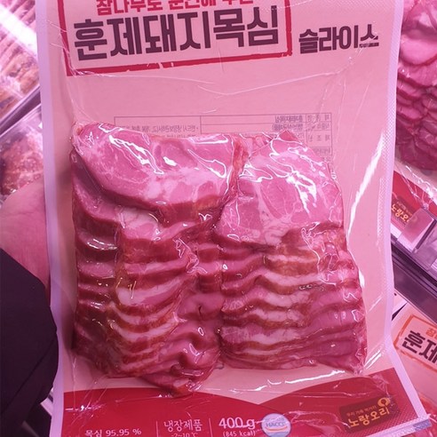 루루축산 삼겹살 구이용 500g 수입돼지고기, 1개 훈연삼겹살 Best Top5 17 노랑오리 참나무훈연 훈제 목심 슬라이스 400g, 아이스박스 포장, 1개