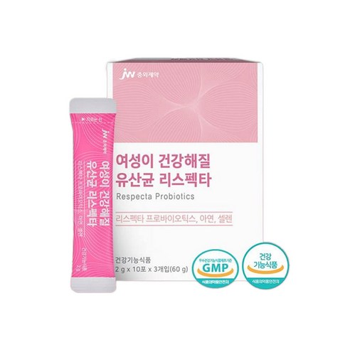 브랜드없음 jw 중외제약 여성이 건강해질 유산균 리스펙타 / 2박스 2개월분, 60g, 2개